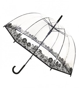 Długi parasol przezroczysty kopuła, Dentelle